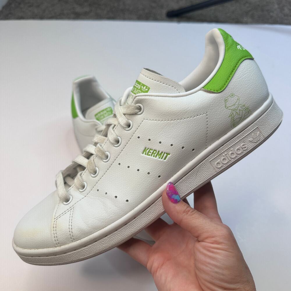 Adidas Stan Smith X Disney Kermit The Frog White Green Sneakers